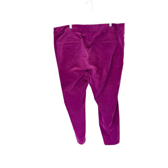 Old Navy Purple Velvet Plus Office Work Business Mid-Rise Pixie Pants Size 18 - Picture 10 of 13